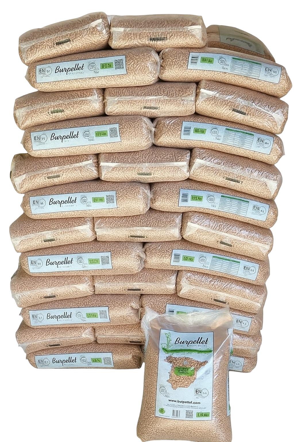Burpellet - 1 Palet de 72 Sacos certificado Enplus 15 kg